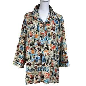 John Mark European vacation top,‎ medium, world traveler, statement, artsy